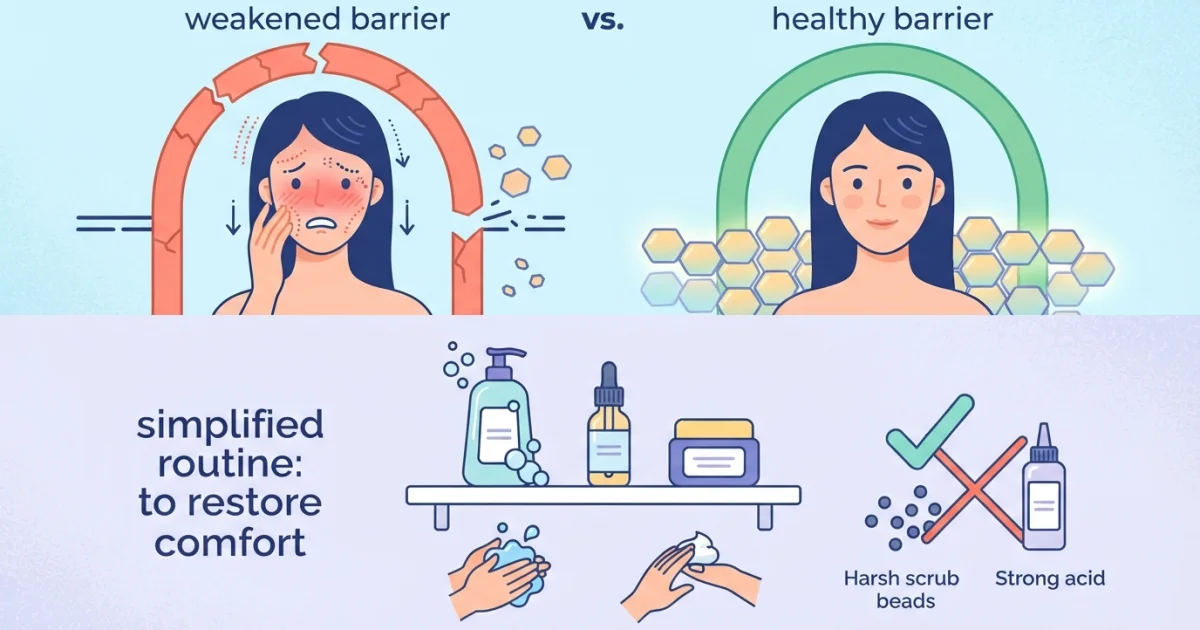 Barrière cutanée fragilisée : comment la reconnaître et simplifier sa routine
